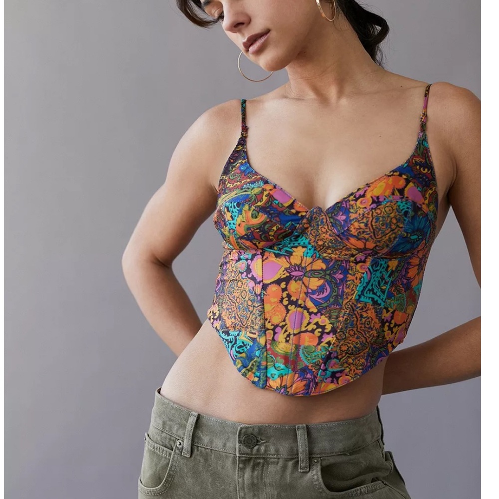 Urban Outfitters Karissa boho corset top size S